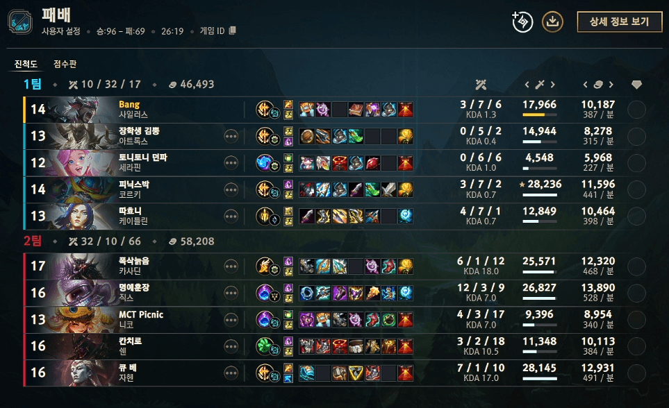 GAME 3 결과